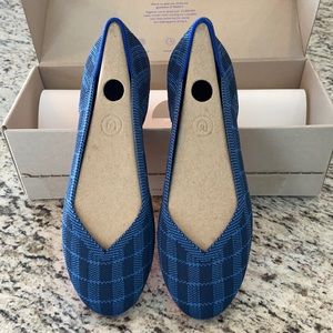 Rothy’s size 6 1/2 new in box. Indigo gingham style 001-218.
